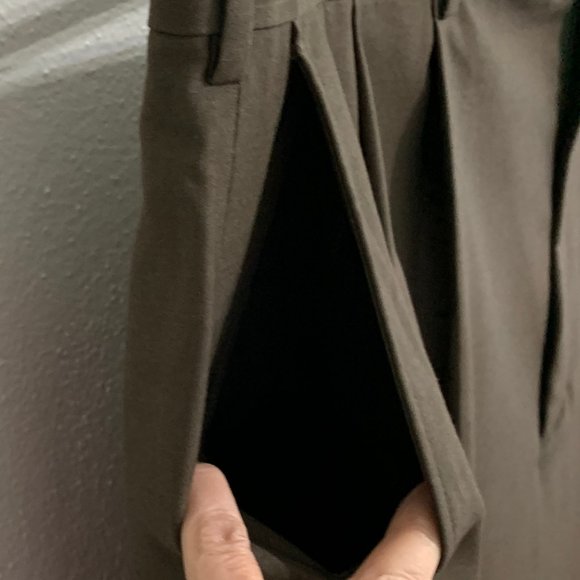 (T128) RBM Platinum Men’s 44x32 Olive Green Dress Pant, Rise 14, Leg 10, Nice! - Picture 5 of 15